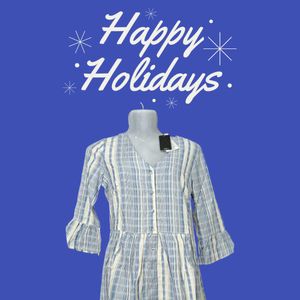 Striped Button-Down Dress