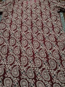 Maroon Paisley Print Kurta