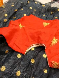 Red &amp; Black Lehenga Choli