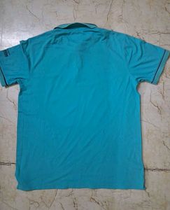 Borgo Men's Blue Graphic Polo T-Shirt
