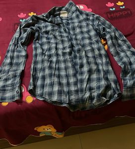Classic Blue Plaid Long Sleeve Shirt