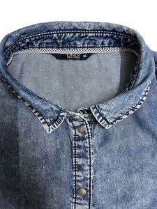 ONLY Blue Lyocell Tie-Front Sleeveless Shirt | S