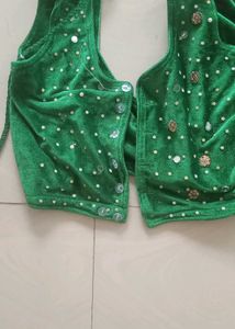 Red Velvet Lehenga Choli Set