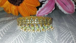 Handmade Exquisite Kundan &amp; Pearl hair Brooch
