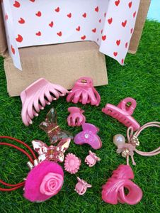 Cute Pink Hair Accessory Hamper
