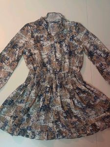 Chic Abstract Print Dress