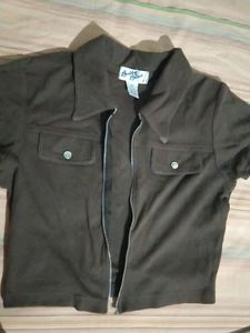 Cute Jacket Type Top For Women It's Brown Colour B