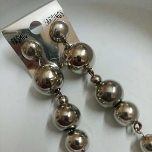Chic Silver Drop Earrings