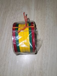 Rajwadi Pehnawa Rhodium PLASTIC BANGLE SET