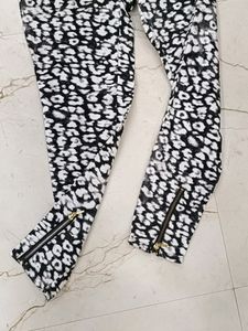 Leopard Print Straight Leg Pants