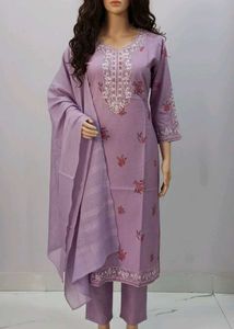 New Lavender shade Silk premium Suit set
