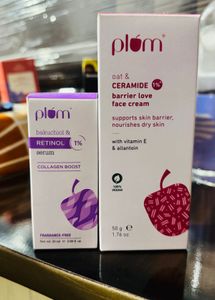 Plum Skincare Set: Serum & Face Cream