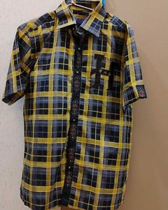 Stylish Plaid Short Sleeve Shirt