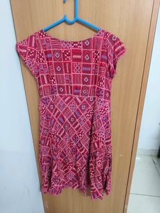 Red Printed Kurti