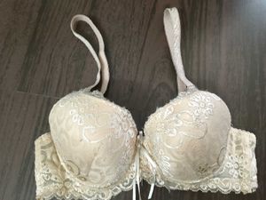 Beige Fine net Bra