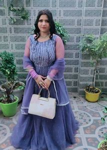 Embellished Purple Gown