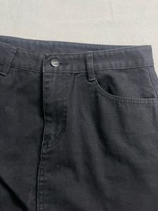 Black Denim Skirt