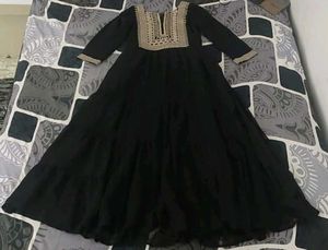 Designer Embroidered black gown