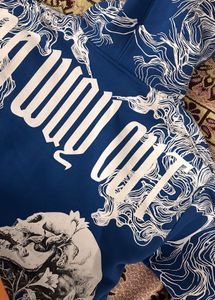 Blue Graphic Print Hoodie
