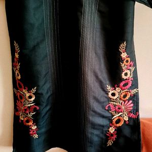 Black Kurta with silk dupatta