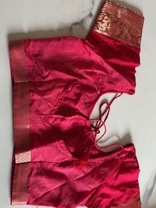 Stunning Pink Embroidered Saree with Blouse