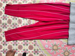 combo of Stylish pink Striped pant and sleevless t