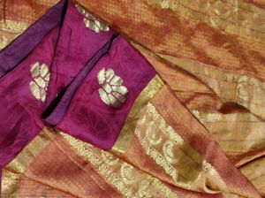 Elegant Silk Saree with Gold Zari