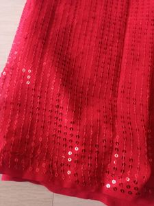 Red Sqavence Blouse Piece