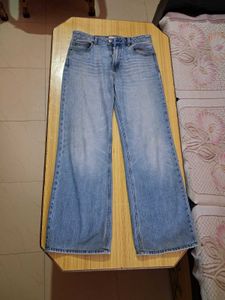 unisex Light blue Wash Wide Leg Jeans