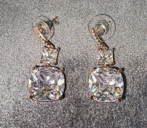 Diamond like stone earrings