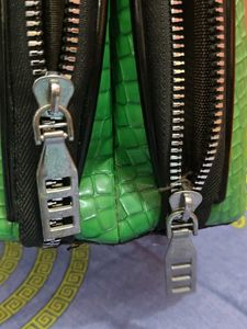 Vibrant Green Textured Handbag