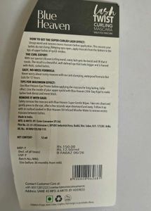 Blue Heaven Lash Twist Curling Mascara new