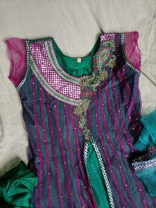 Embellished Anarkali Set Partywear