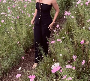 MANGO authentic black classic wide leg trouser