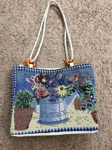 Vintage Floral Tapestry Shoulder Bag
