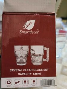 Skull Design Glass Mugs - Set of 2