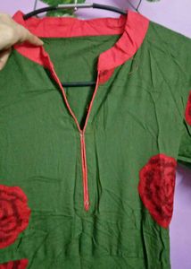 Green Floral Kurti