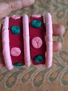Set of Ethnic Fabric Bangles