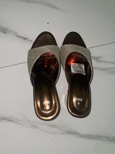 Sparkling Block Heel Mules