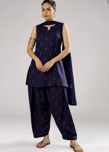 Women's Printed Rayon Kurta Set with Farshi Salwar