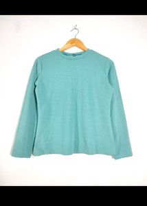 Teal Long Sleeve Crew Neck Top