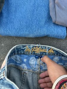 Distressed Patch Jeans