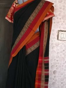 GentlyUsedElegantKhadiCottonSaree