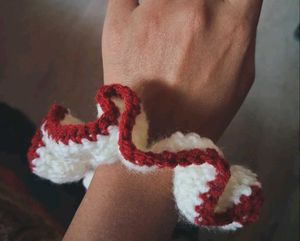 Handmade Crochet Flower Hair Scrunchie
