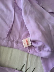 Lilac Cropped Wrap Blazer
