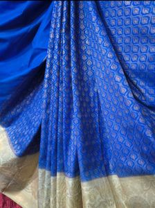 Elegant Blue Banarasi Silk Saree