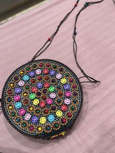 Unique Smiley Face Round Clutch