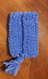 fluffy crochet wallet