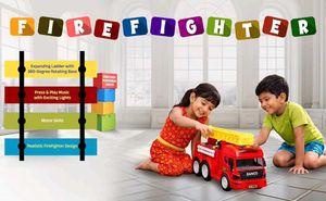 Sanco Toys Kids Friction-Powered Firefighter Truck