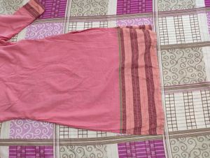 Pink Cotton Kurta